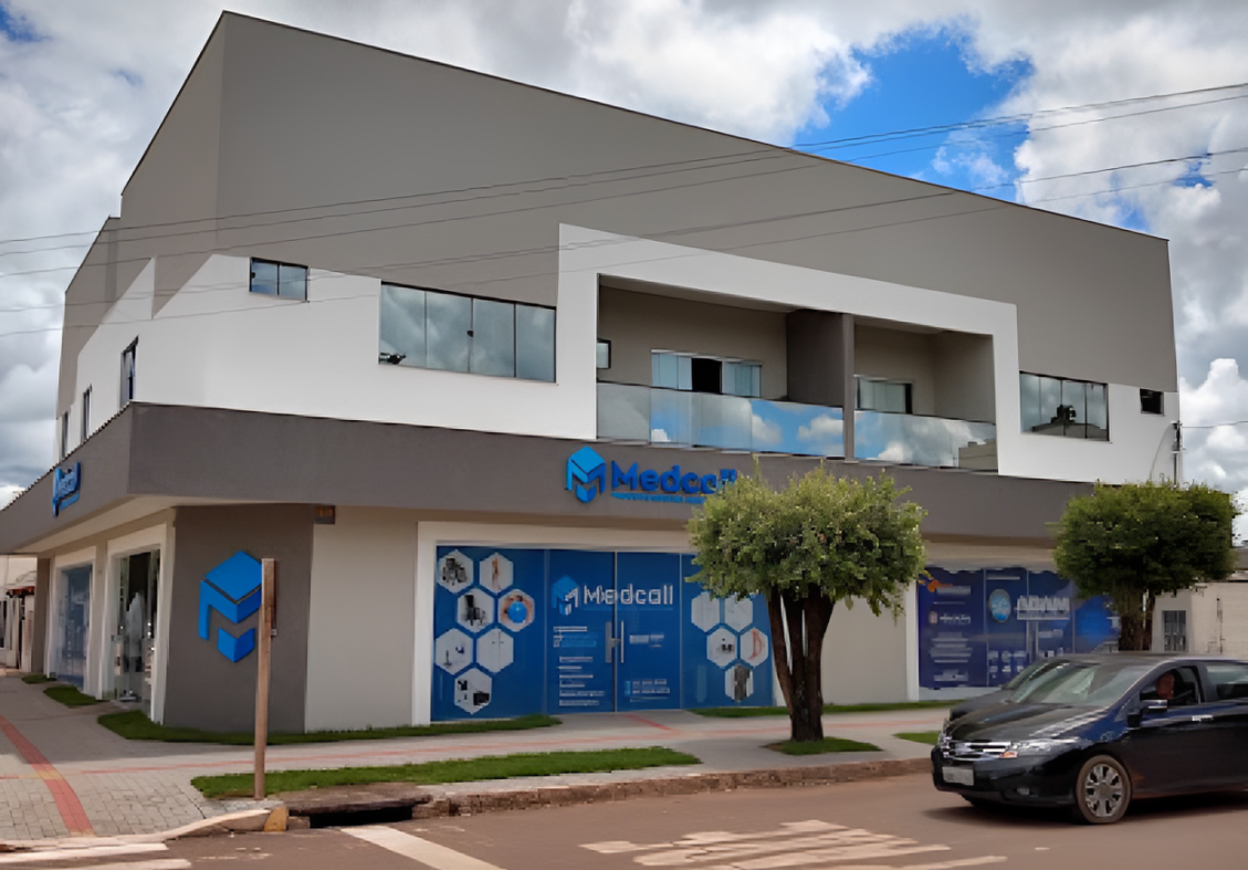 Fachada oficial Medcall Produtos Médicos Hospitalares em Sinop-MT